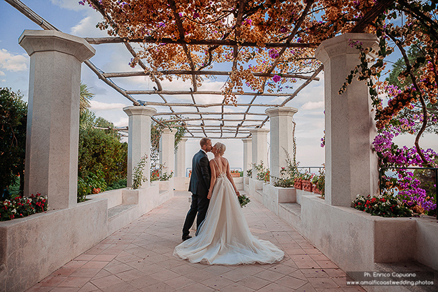 wedding photo in Villa Rufolo