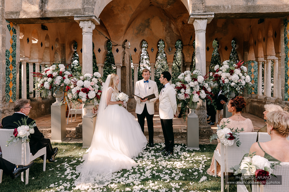 wedding ceremony at Villa Cimbrone