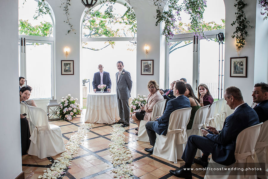 ceremony at villa eva