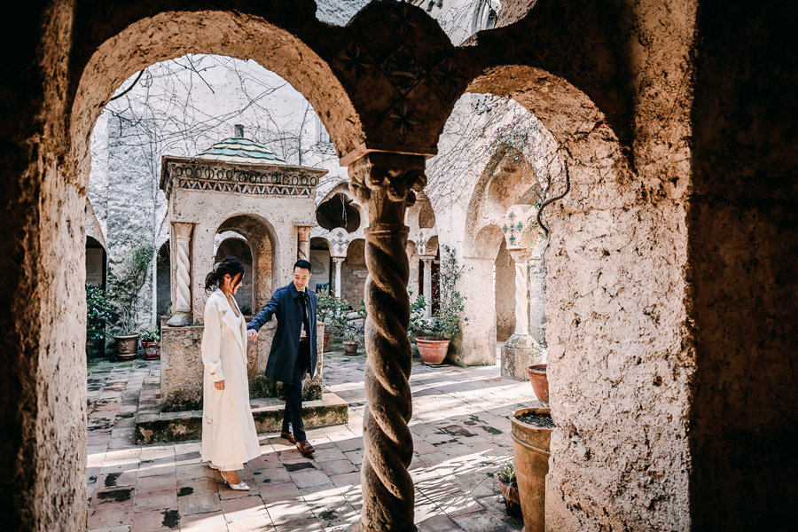 reportage matrimoniale a Villa Cimbrone a Ravello