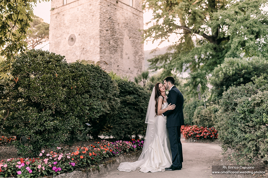 wedding photos at Villa Rufolo in Ravello