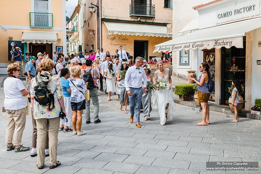 civil wedding in Ravello, Italy