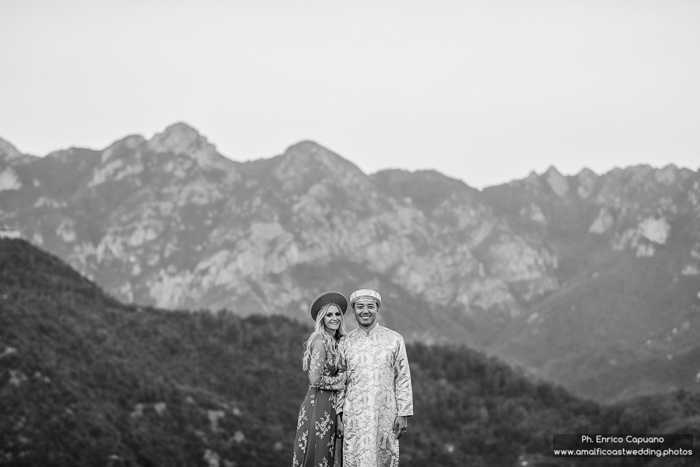 black and white wedding photo