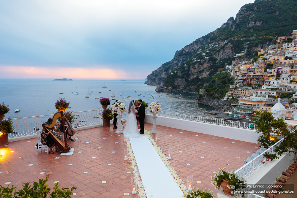 matrimonio sul terrazzo dell'Hotel Marincanto