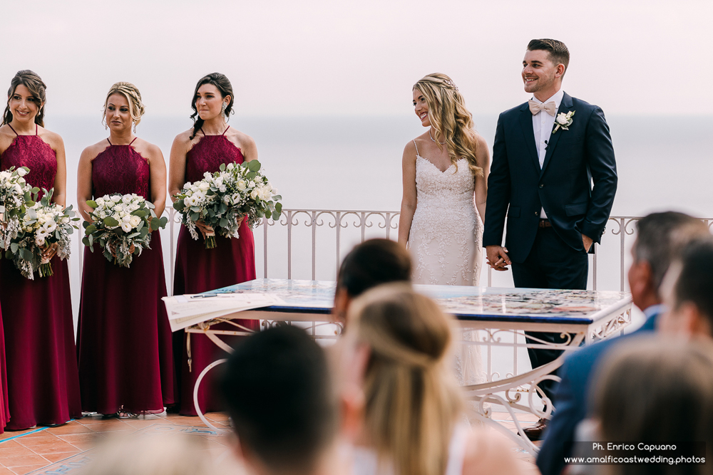 Civil wedding ceremony in Positano