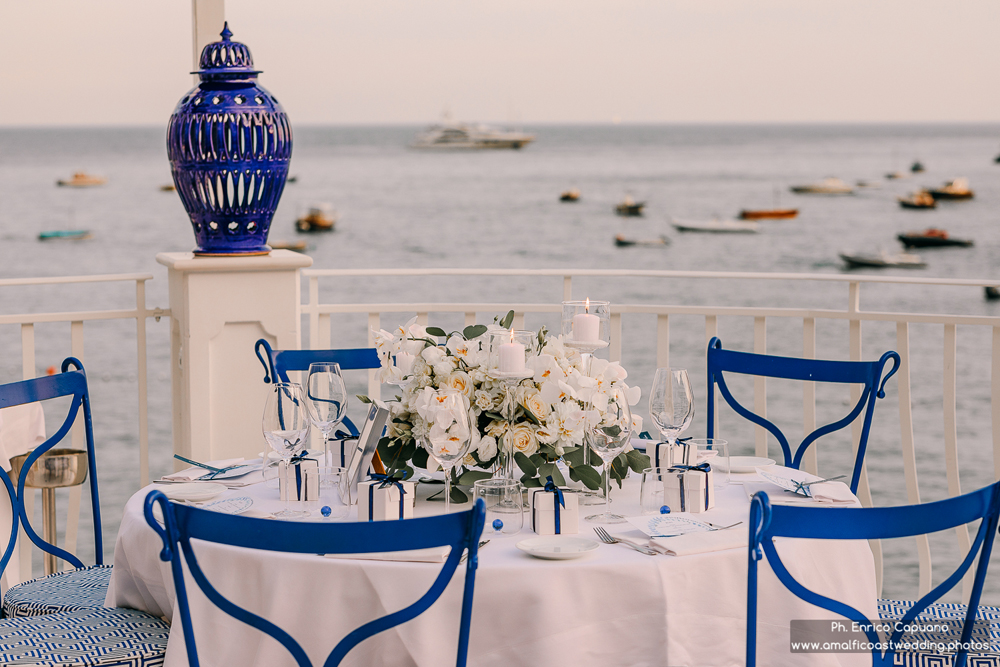 wedding details at Rada Restaurant in Positano