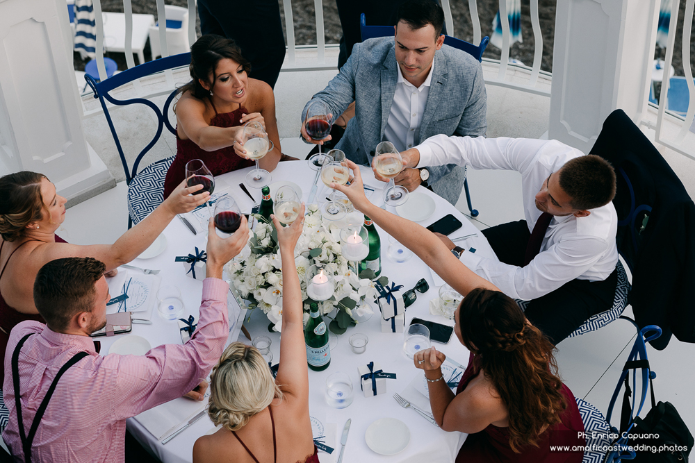 wedding reportage photographer at Rada Restaurant Positano