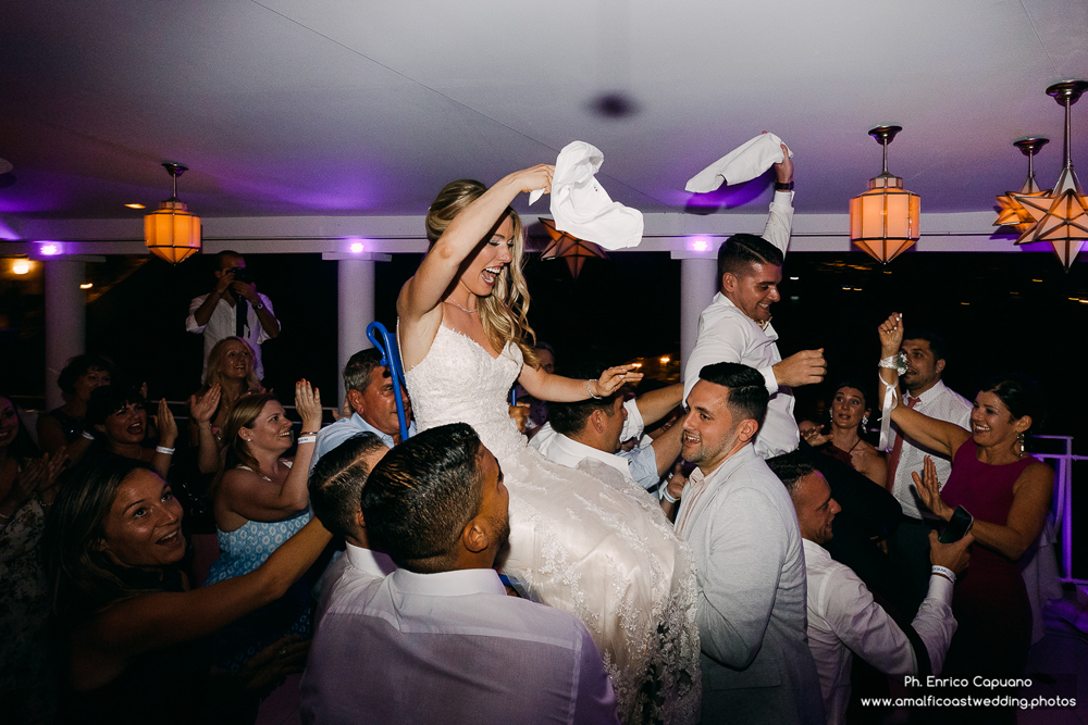 Wedding party at Rada in Positano