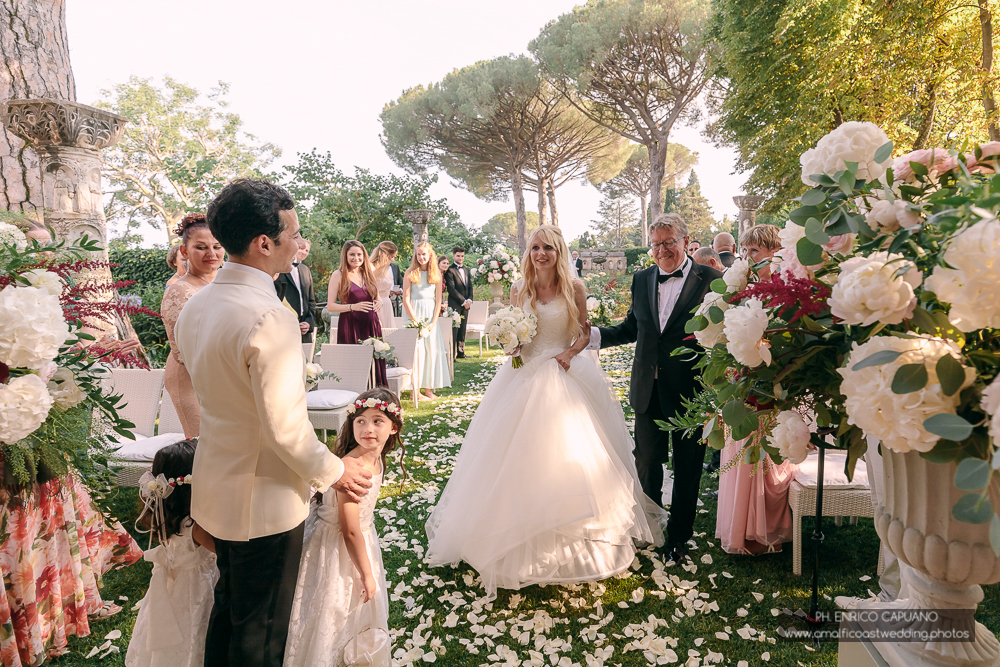 wedding at Villa Cimbrone in Ravello